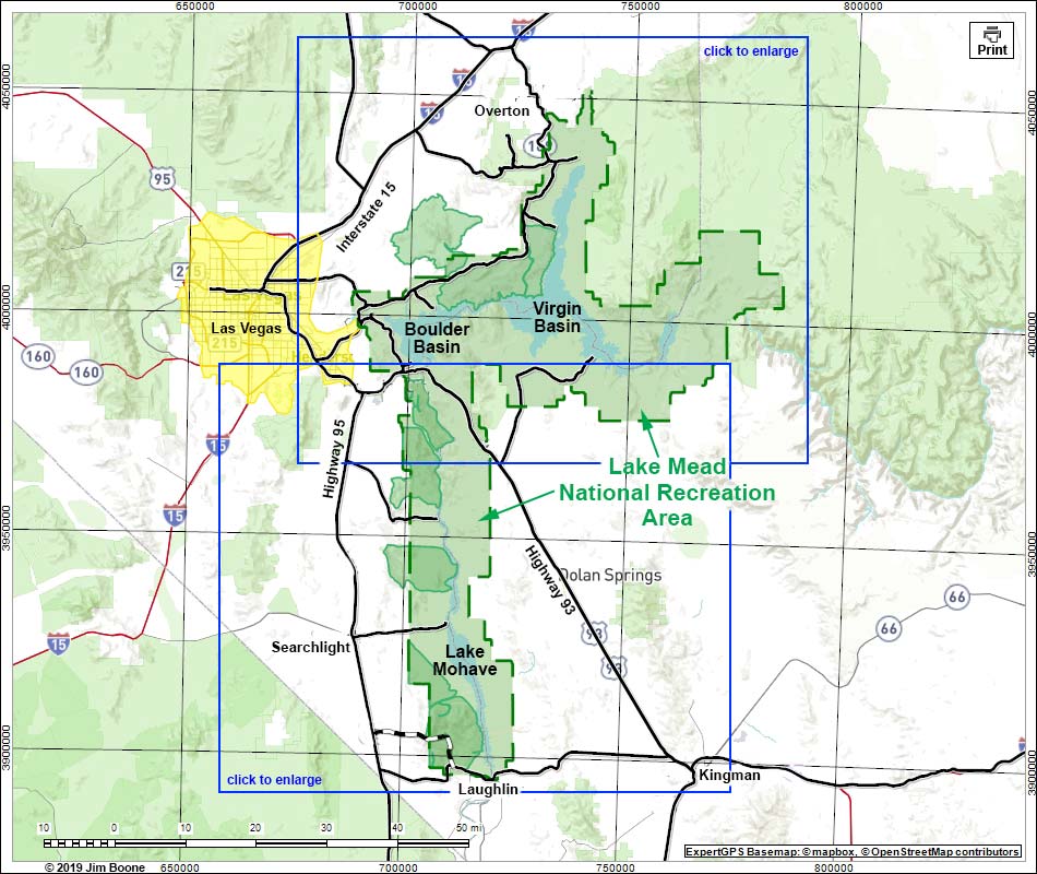 Lake Mead Overview Map