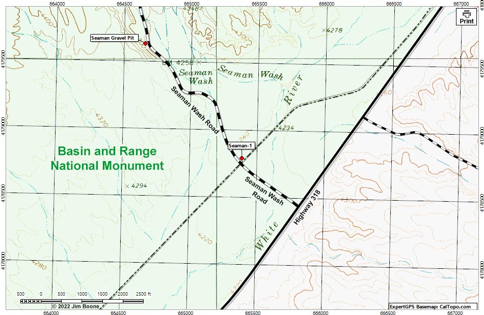 Campsites -- Seaman Wash Road Gravel Pit