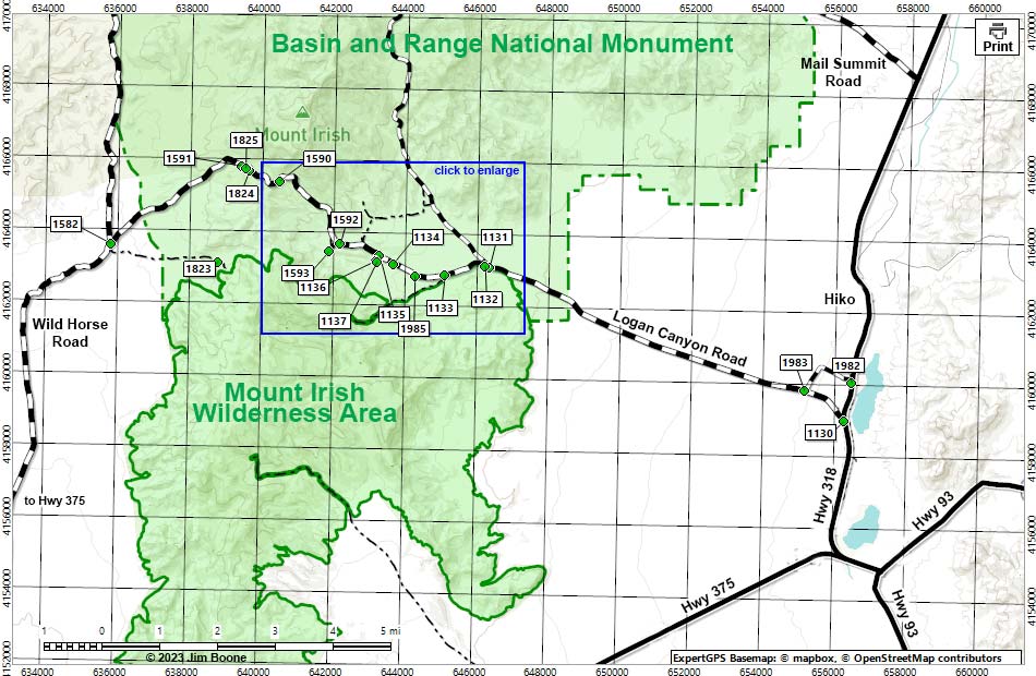 Logan Canyon Road Map