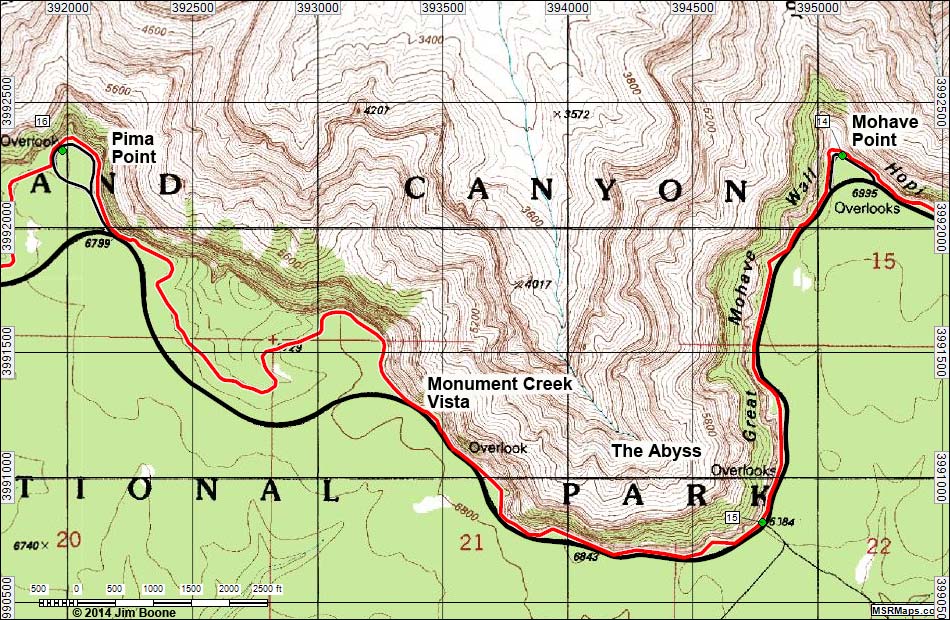 rim trail map