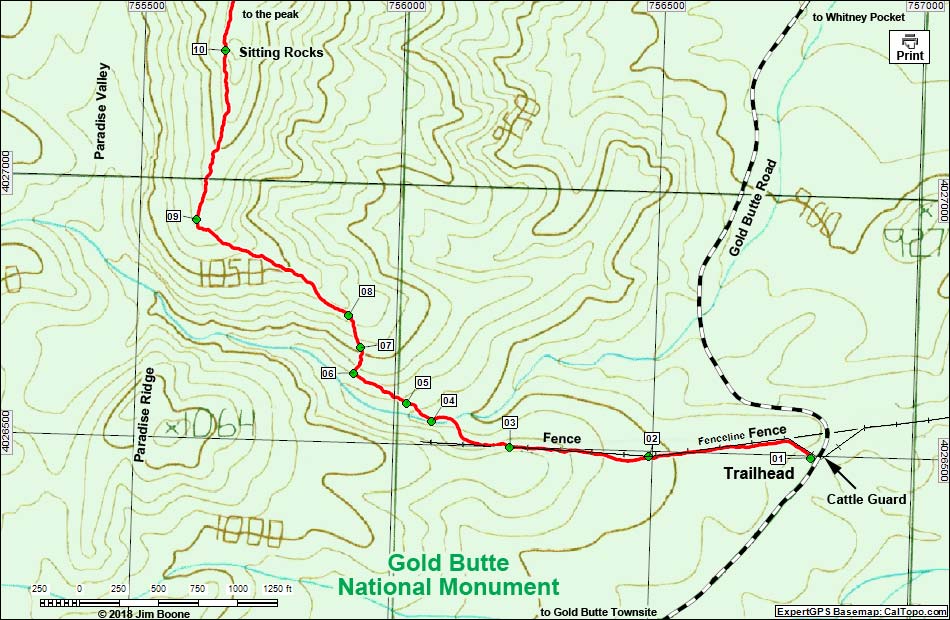 Paradise Peak Map