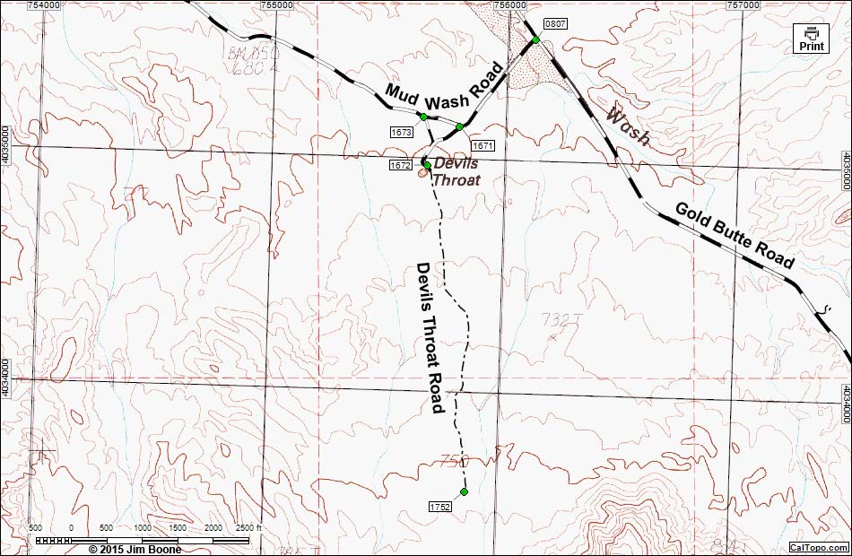 Devils Throat Road Map