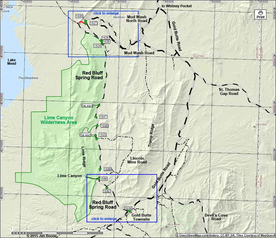 Red Bluff Spring Road Map