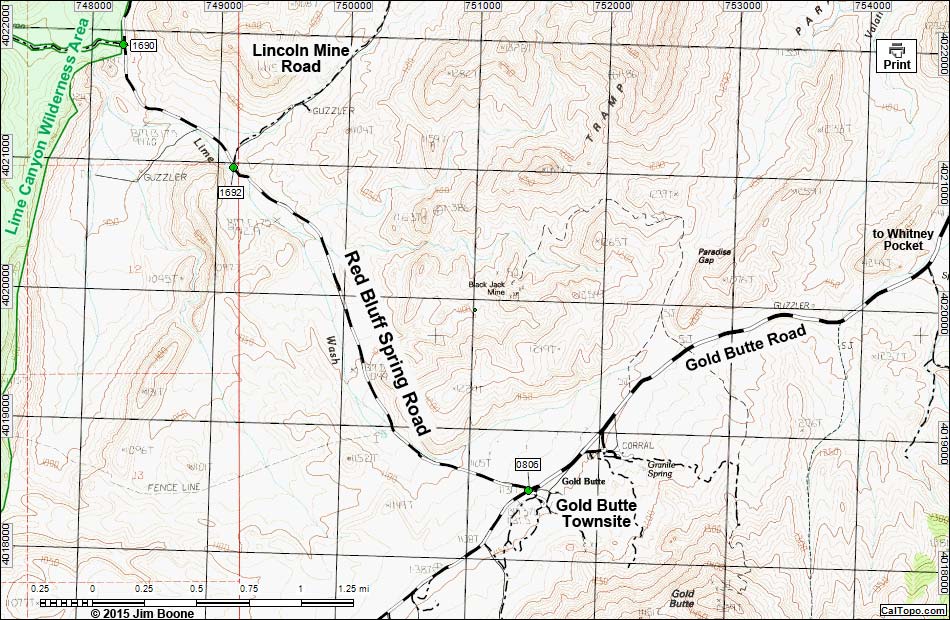 Red Bluff Byway Road Map