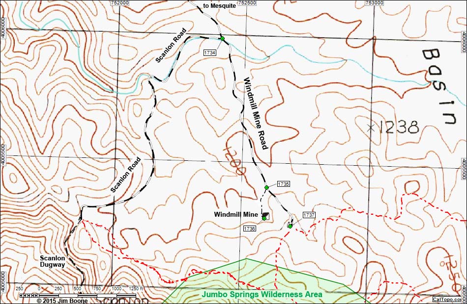 Windmill Mine Road Map