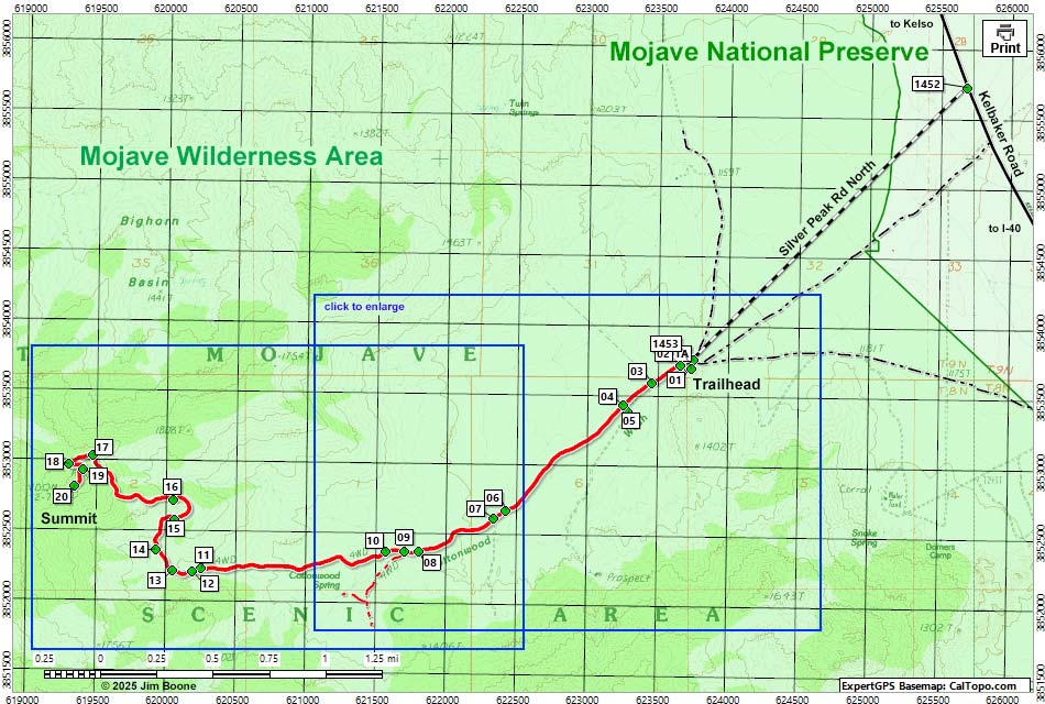 Silver Peak Route Map