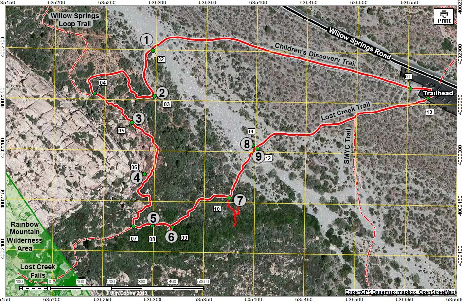 Children's Discovery Trail Aerial Photo Map