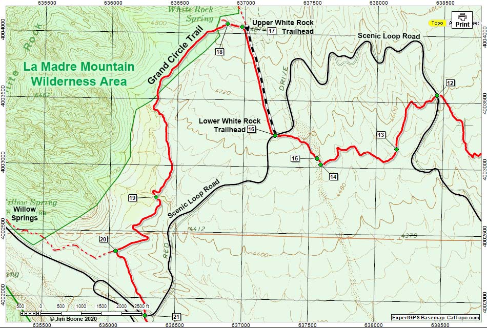 great circle trail map