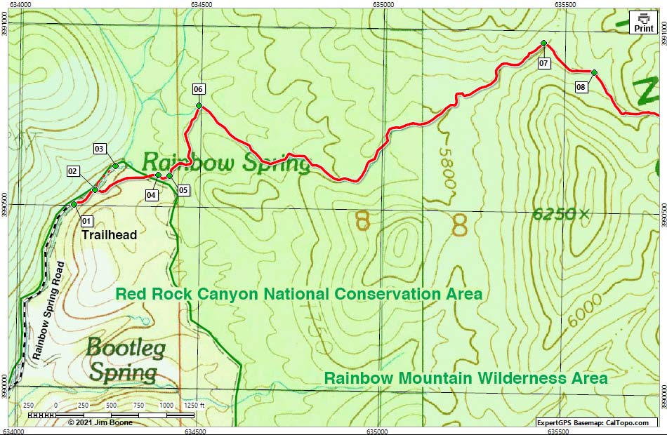 little zion map - overview