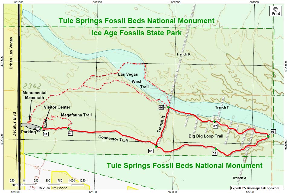 Big Dig Trail Map