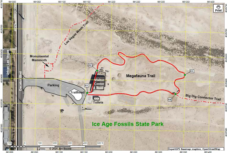 Megafauna Trail Map