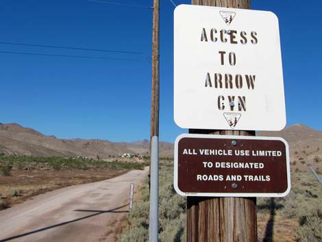 Arrow Canyon Access Road